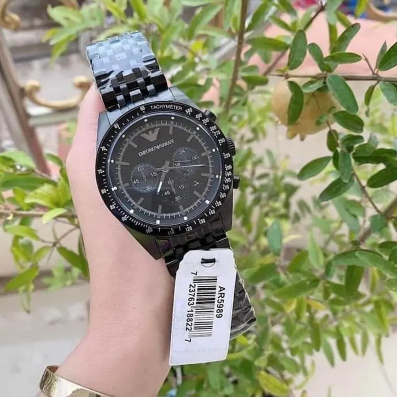 Emporio Armani Sportivo Chronograph Black Dial Men's Watch- AR5989